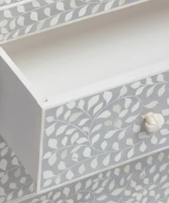 Made Goods Lexi Double Nightstand Natural Bone And Gray Resin New Arrivals