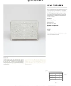 Made Goods Lexi Dresser Natural Bone And Gray Resin
