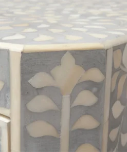 Made Goods New Arrivals Lexi Single Nightstand Natural Bone And Gray Resin