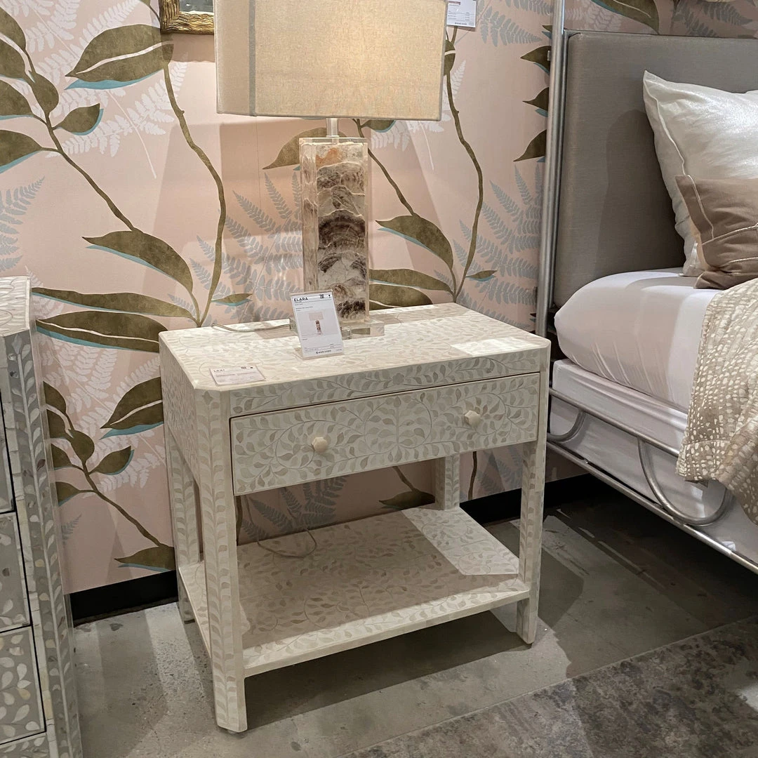 Made Goods New Arrivals Lexi Double Nightstand Natural Bone And White Resin 2 Made Goods New Arrivals Lexi Double Nightstand Natural Bone And White Resin