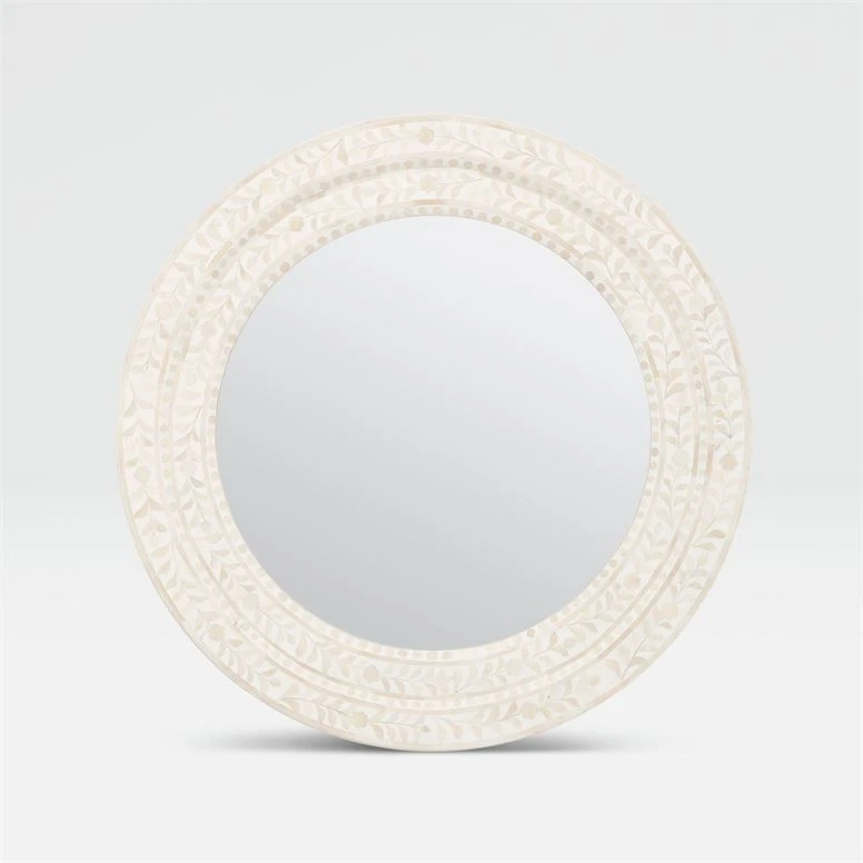 Made Goods New Arrivals Lexi Mirror 32" Natural Bone And White Resin 1 Made Goods New Arrivals Lexi Mirror 32" Natural Bone And White Resin