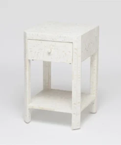 Made Goods New Arrivals Lexi Single Nightstand Natural Bone And Ivory Resin