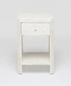 Made Goods New Arrivals Lexi Single Nightstand Natural Bone And Ivory Resin