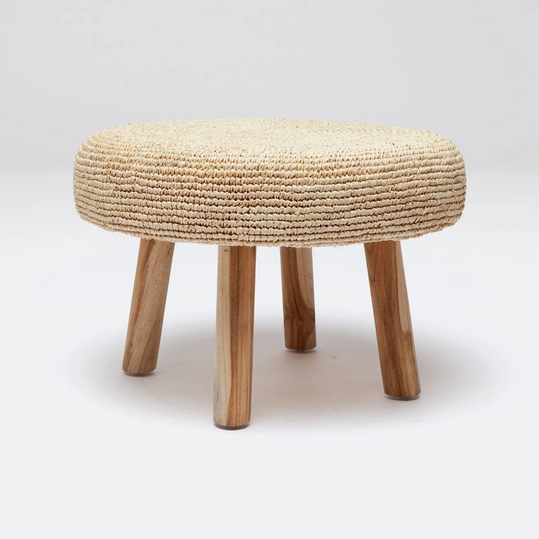 Made Goods New Arrivals Luna Stool Large Bleached Raffia 1 Made Goods New Arrivals Luna Stool Large Bleached Raffia