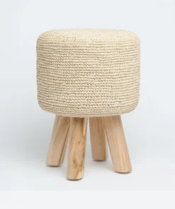 Made Goods Luna Stool Small Bleached Raffia New Arrivals