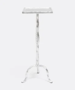 Made Goods New Arrivals Maddy Drinks Table Silver Twisted Iron
