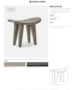 Made Goods Malcolm Bench Black Concrete New Arrivals