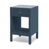 Made Goods New Arrivals Maris Single Nightstand True Navy Faux Belgian Linen