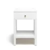 Made Goods New Arrivals Maris Single Nightstand Designer White Faux Belgian Linen