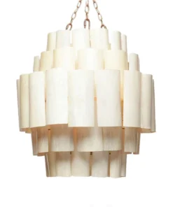 Made Goods Marjorie Chandelier Resin Coated Banana Bark New Arrivals