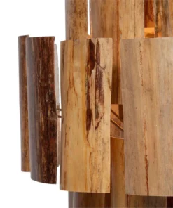 Made Goods Marjorie Chandelier Dark Natural Banana Bark