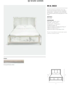 Made Goods Mia Bed Palladian Silver Oak