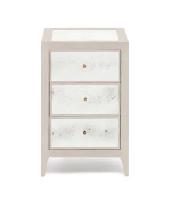 Made Goods Mia Single Nightstand French Gray Vintage Faux Shagreen New Arrivals