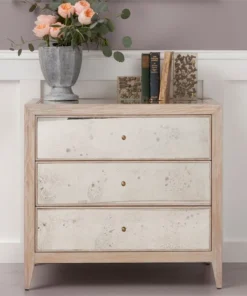 Made Goods Mia Double Nightstand White Cerused Oak New Arrivals