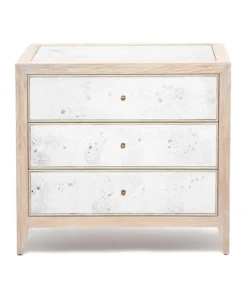 Made Goods Mia Double Nightstand White Cerused Oak New Arrivals