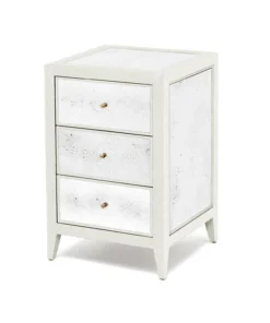 Made Goods Mia Single Nightstand Pristine Vintage Faux Shagreen