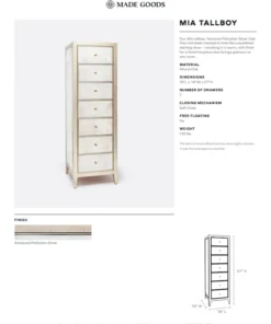 Made Goods Mia Tallboy Palladian Silver Oak New Arrivals 5 Made Goods Mia Tallboy Palladian Silver Oak New Arrivals