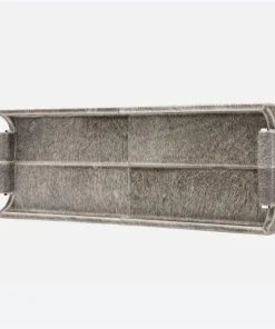 Made Goods Nate Large Tray Set Gray Hair On Hide New Arrivals