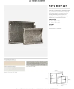 Made Goods New Arrivals Nate Tray Set White Hair On Hide 9 Made Goods New Arrivals Nate Tray Set White Hair On Hide