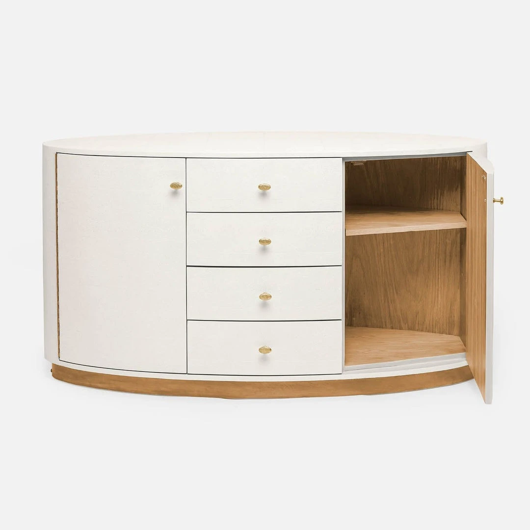 Made Goods Nerine Buffet Pristine Vintage Faux Shagreen And Brass New Arrivals 4 Made Goods Nerine Buffet Pristine Vintage Faux Shagreen And Brass New Arrivals