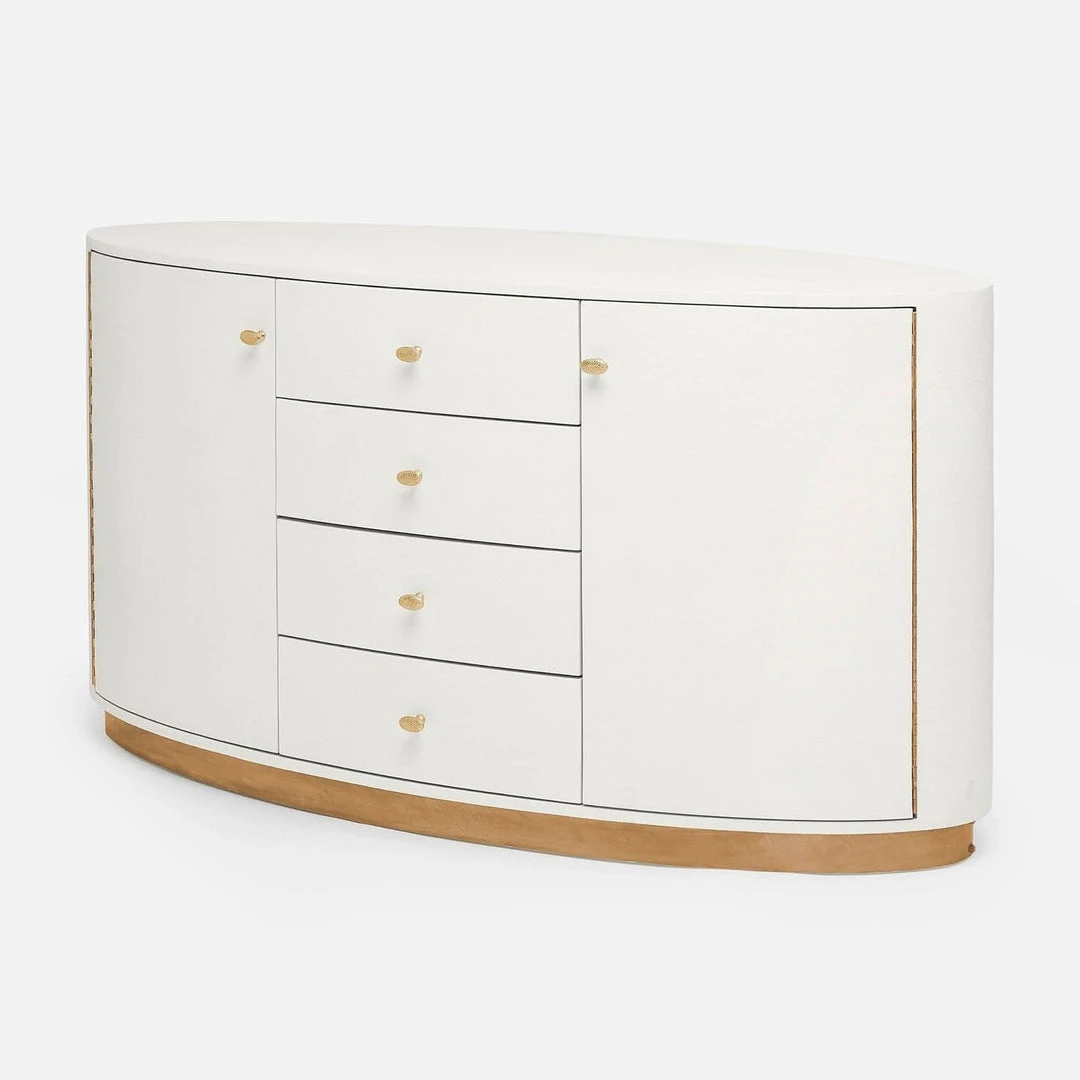 Made Goods Nerine Buffet Pristine Vintage Faux Shagreen And Brass New Arrivals 2 Made Goods Nerine Buffet Pristine Vintage Faux Shagreen And Brass New Arrivals