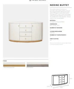 Made Goods Nerine Buffet Pristine Vintage Faux Shagreen And Silver New Arrivals