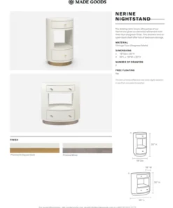 Made Goods Nerine Double Nightstand Silver New Arrivals