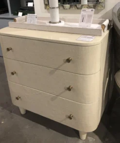 Made Goods Olivia Double Nightstand Off White Faux Raffia