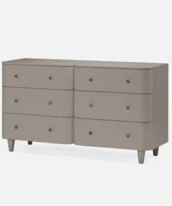 Made Goods New Arrivals Olivia 6 Drawer Dresser Seal Faux Raffia