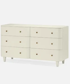 Made Goods Olivia 6 Drawer Dresser Off White Faux Raffia New Arrivals