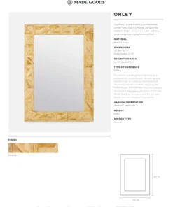 Made Goods Orley Mirror Wood Veneer