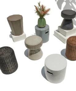 Made Goods Pamela Stool Gray Concrete New Arrivals