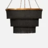 Made Goods Patricia Oval Chandelier Black Coco Beads And Brass