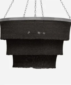 Made Goods New Arrivals Patricia Oval Chandelier Black Coco Beads And Silver