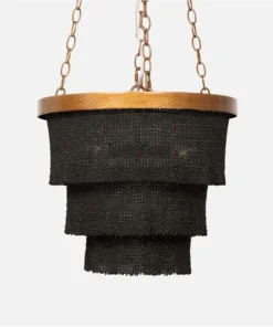 Made Goods Patricia Chandelier Small Black Coco Beads And Gold New Arrivals