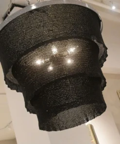 Made Goods Patricia Chandelier Black Coco Beads And Silver New Arrivals