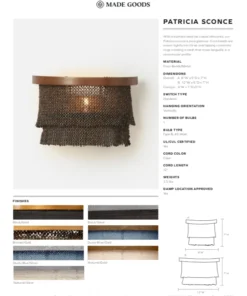 Made Goods New Arrivals Patricia Sconce Black And Gold Wide