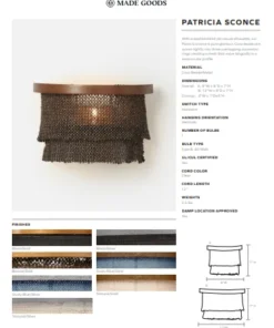 Made Goods Patricia Sconce Bronze And Gold Wide