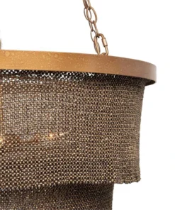 Made Goods Patricia Chandelier Bronze Coco Beads And Gold Metal 12 Made Goods Patricia Chandelier Bronze Coco Beads And Gold Metal