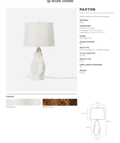 Made Goods New Arrivals Paxton Table Lamp Matte White 13 Made Goods New Arrivals Paxton Table Lamp Matte White