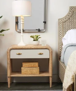 Made Goods New Arrivals Pierre Double Nightstand French Gray And Whitewash