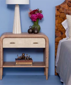 Made Goods Pierre Double Nightstand Off White And Whitewash