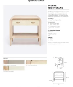 Made Goods Pierre Single Nightstand French Gray And Whitewash New Arrivals