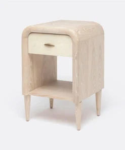 Made Goods Pierre Single Nightstand Off White And Whitewash