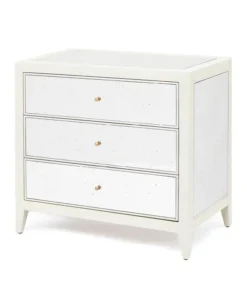 Made Goods New Arrivals Mia Double Nightstand Pristine Vintage Faux Shagreen