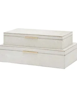 Made Goods New Arrivals Ralston Box Set Natural White Hair On Hide