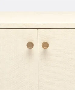 Made Goods Ramon 4 Door Buffet Off White Faux Raffia