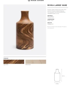 Made Goods New Arrivals Rivka Large Vase Set Of Two White Stain Mango Wood 5 Made Goods New Arrivals Rivka Large Vase Set Of Two White Stain Mango Wood