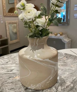 Made Goods New Arrivals Rivka Vase Set Of Two Small White Mango Wood