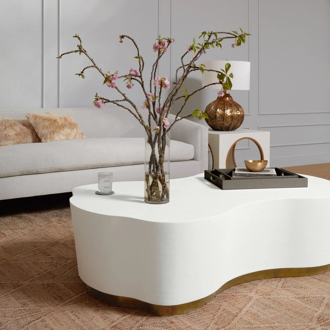 Made Goods Rockwell Coffee Table Large White Faux Belgian Linen New Arrivals 2 Made Goods Rockwell Coffee Table Large White Faux Belgian Linen New Arrivals